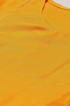 Yellow Solid Straight Suit Set image number 1